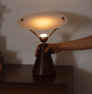 Balance Lampe de Table en Bois Moderne