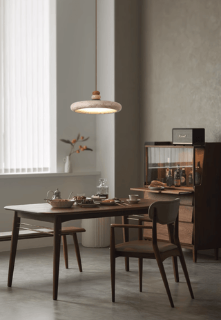Cuvarora Disque Travertin Pendentif Lumière