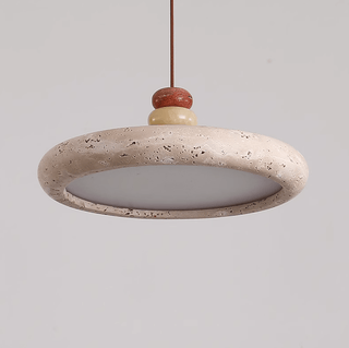 Cuvarora Disque Travertin Pendentif Lumière