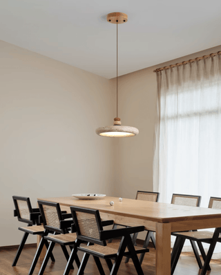 Cuvarora Disque Travertin Pendentif Lumière
