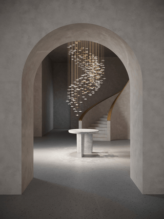 Nephele Lustre Feuille en Cristal