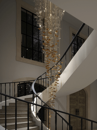 Vecarisra Suspension Lampes Art Verre Tidal Luxe