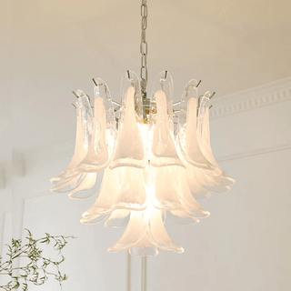 Aurora Lustre Murano Verre Feuille Doré