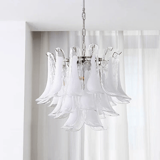 Aurora Lustre Murano Verre Feuille Doré