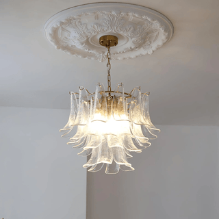 Aurora Lustre Pétales en Verre de Murano Vintage-Luire