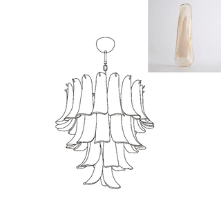 Aurora Lustre Pétales en Verre de Murano Vintage-Luire
