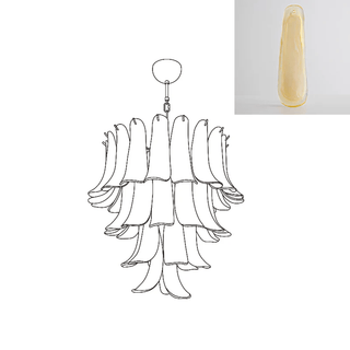Aurora Lustre Pétales en Verre de Murano Vintage-Luire