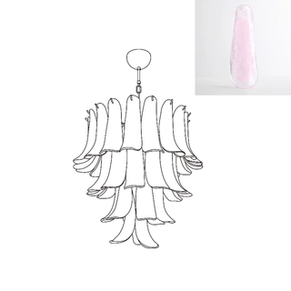 Aurora Lustre Pétales en Verre de Murano Vintage-Luire