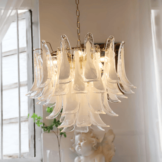 Aurora Lustre Pétales en Verre de Murano Vintage-Luire
