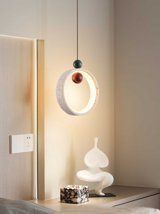 Vovinyra Circulaire Travertin Pendentif Lumière