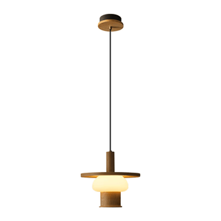 Zephaan Suspension Art Classique en Verre et Bois