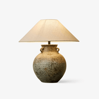 Doria Lampe de Table avec Poignée Verdigris