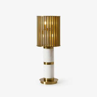 Elios Gilded Cage Table Lamp-Neutral Decor
