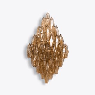Aurora Luminaire Mural Ambre Diamant Polyèdre Vintage