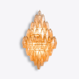 Aurora Luminaire Mural Ambre Diamant Polyèdre Vintage