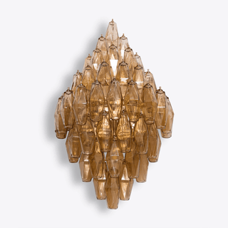 Aurora Luminaire Mural Ambre Diamant Polyèdre Vintage