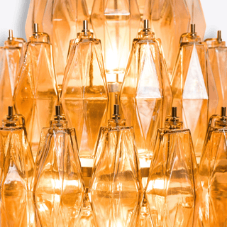 Aurora Luminaire Mural Ambre Diamant Polyèdre Vintage