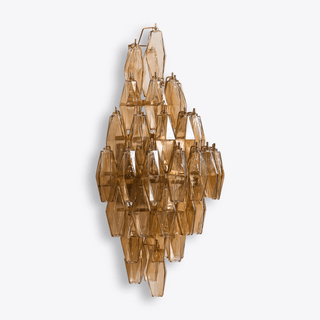Aurora Luminaire Mural Ambre Diamant Polyèdre Vintage