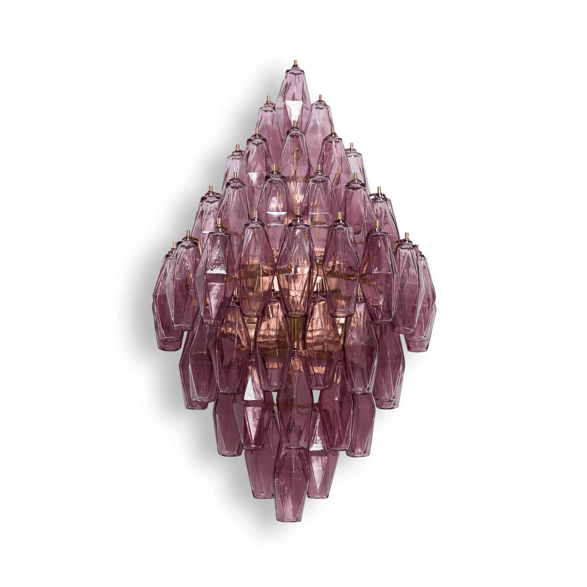 Darenelia Luminaire Mural Ambre Diamant Polyèdre Vintage