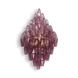 Aurora Luminaire Mural Ambre Diamant Polyèdre Vintage