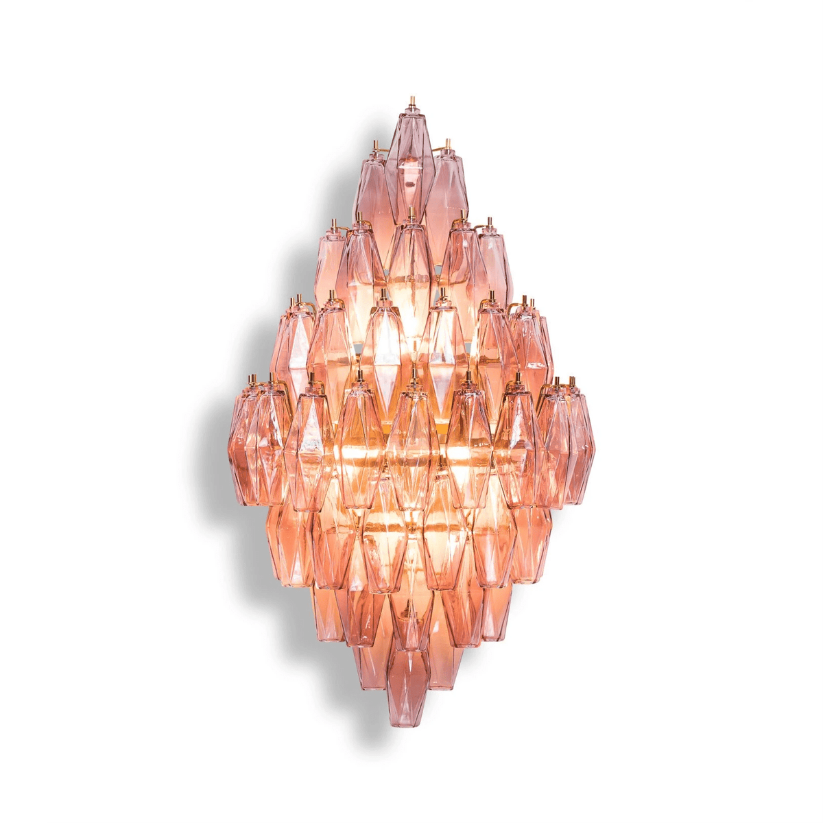 Darenelia Luminaire Mural Ambre Diamant Polyèdre Vintage