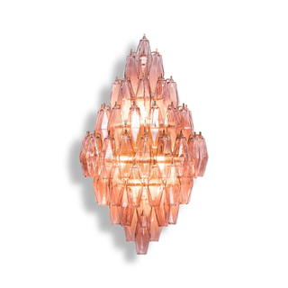 Aurora Luminaire Mural Ambre Diamant Polyèdre Vintage