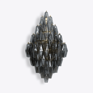 Aurora Luminaire Mural Ambre Diamant Polyèdre Vintage