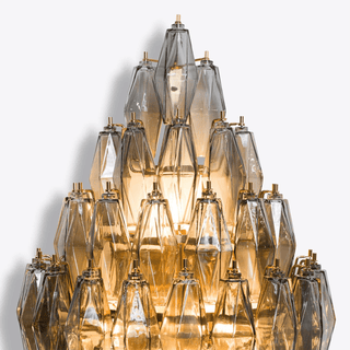 Aurora Luminaire Mural Ambre Diamant Polyèdre Vintage