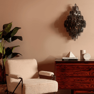 Aurora Luminaire Mural Ambre Diamant Polyèdre Vintage