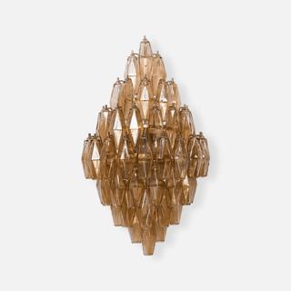 Aurora Luminaire Mural Ambre Diamant Polyèdre Vintage