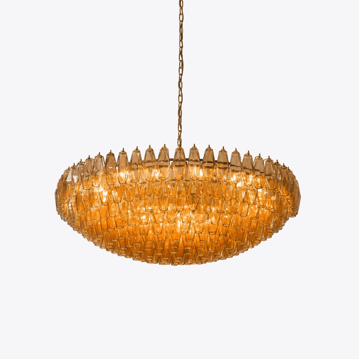Casiana Lustre Étagé Ambre Verre