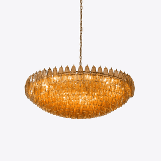 Aurora Lustre Étagé Ambre Verre