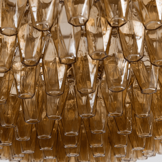 Aurora Lustre Étagé Ambre Verre
