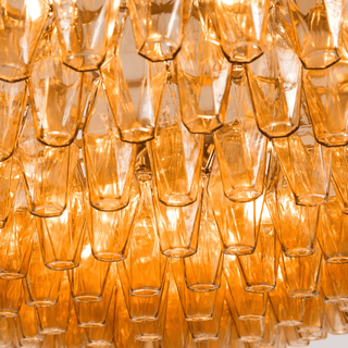 Aurora Lustre Étagé Ambre Verre