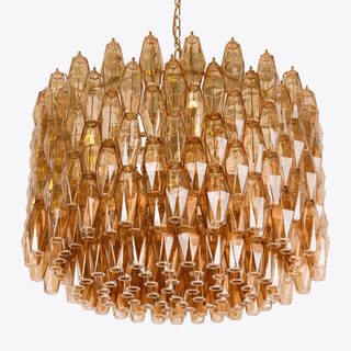 Aurora Lustre Tambour Ambre Verre
