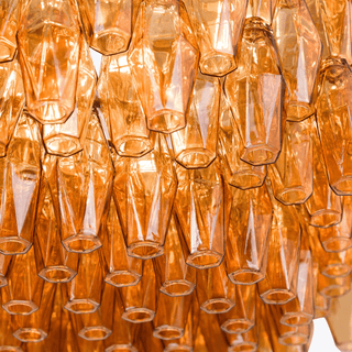Aurora Lustre Tambour Ambre Verre