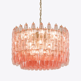 Aurora Lustre Tambour Ambre Verre