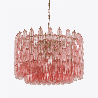 Aurora Lustre Tambour Ambre Verre