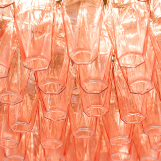 Aurora Lustre Tambour Ambre Verre