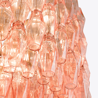 Aurora Lustre Tambour Ambre Verre