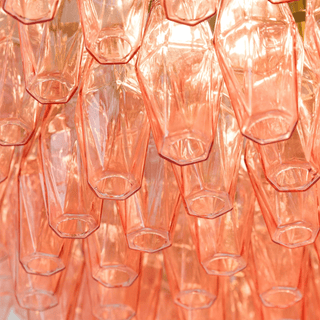 Aurora Lustre Tambour Ambre Verre