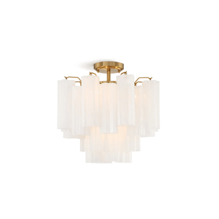 Aurora Plafonnier Transparent Murano Verre Tubulaire Soufflé-Main