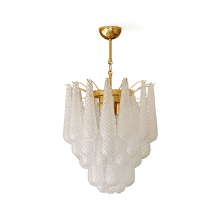 Aurora Lustre Murano Verre Gouttes Givré Larme
