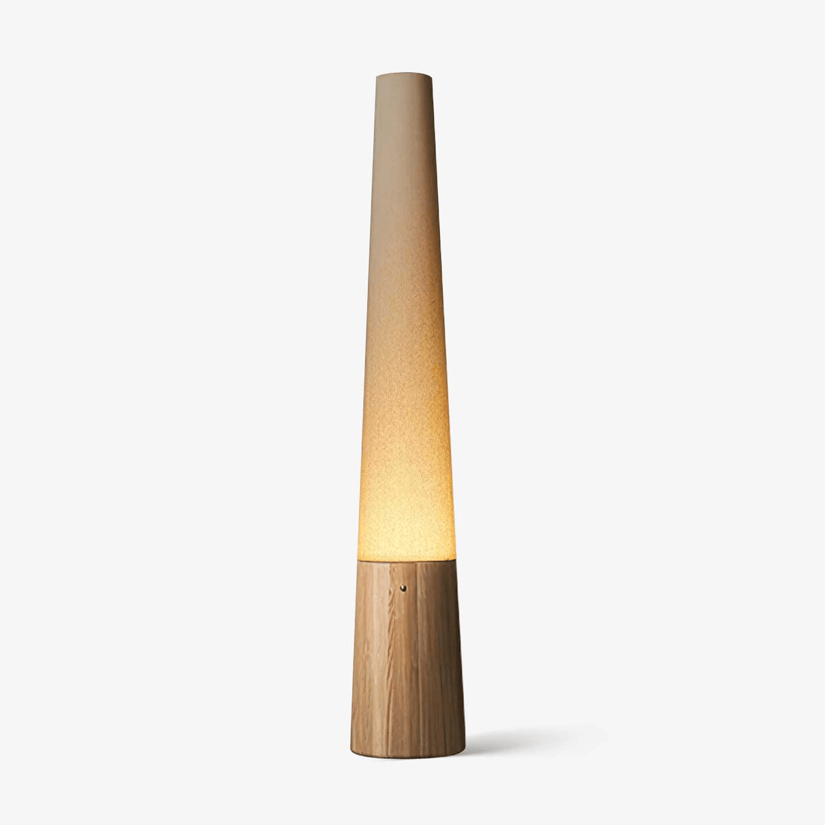 Glow Cone Wooden Floor Lamp-Neutral Decor