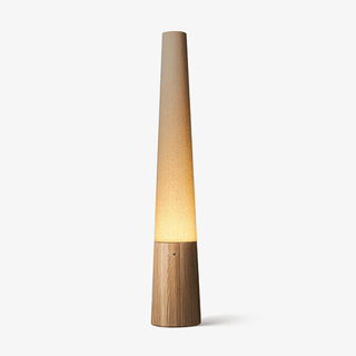 Glow Cone Wooden Floor Lamp-Neutral Decor