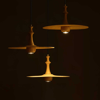 Spindle Suspension en Bois Tournante