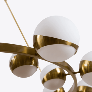 Lumina Lustre Moderne en Laiton Sphere