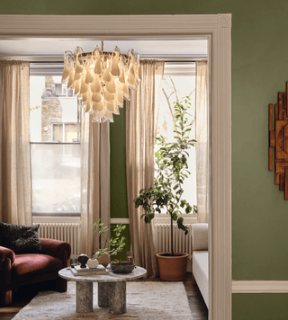Aurora Lustre Blanc Feuille Verre Superposé Moderne