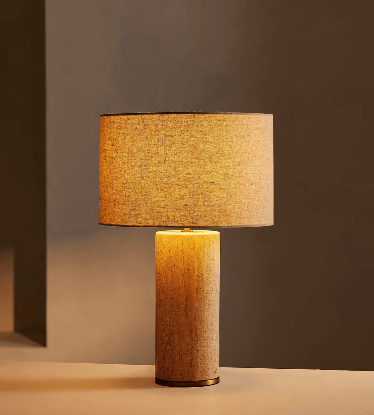 Vonoryra Lampe de Table en Travertin