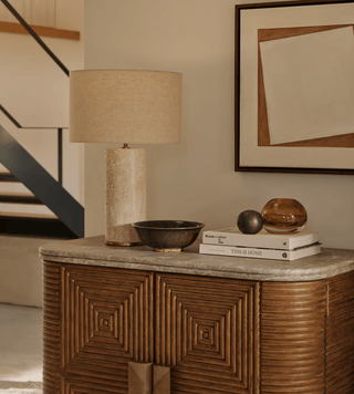 Vonoryra Lampe de Table en Travertin